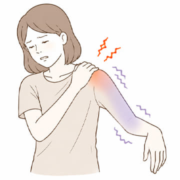 肩から腕にかけてだるさやしびれがある